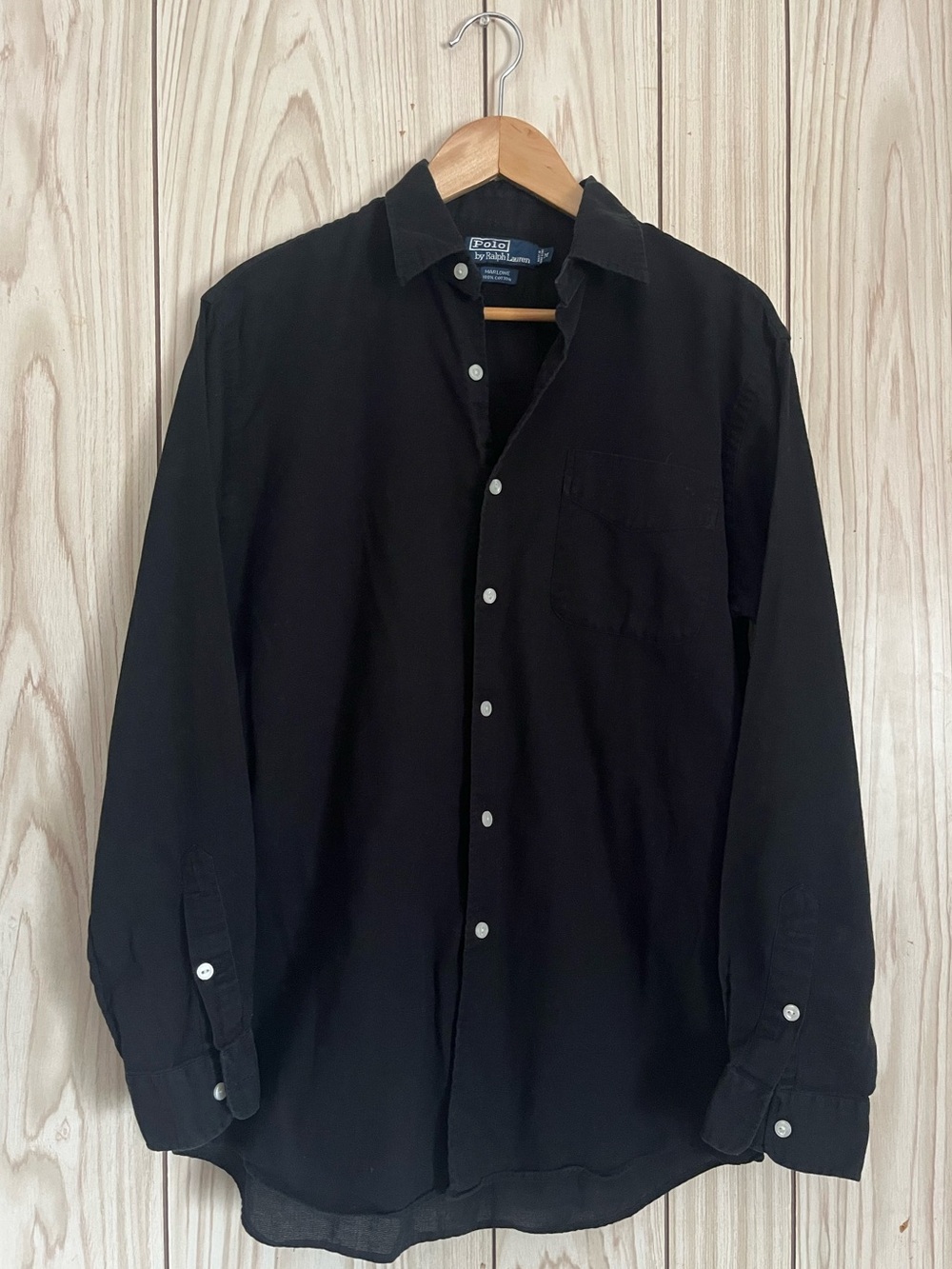 Vintage 90s Polo Ralph Lauren Black Cotton
Marlowe Button Up Made in Hong Kong